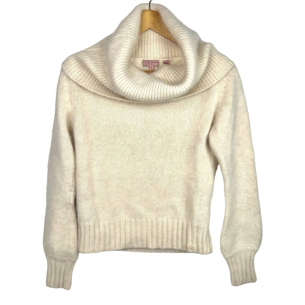 Ted Baker Sample Cowl Neck Cashmere Sweater Size 2